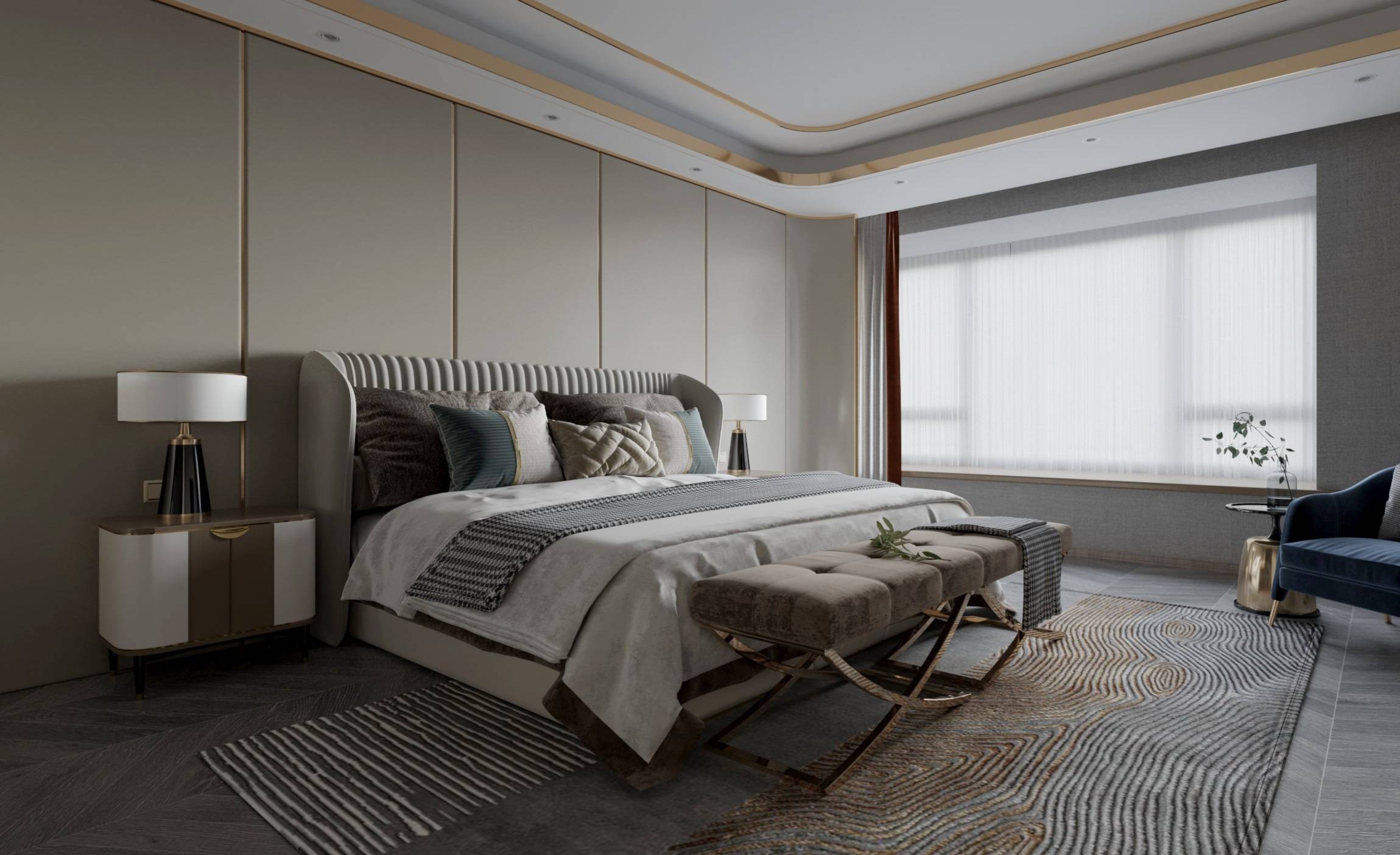 吉姆国际设计现代轻奢风格简约空间艺术