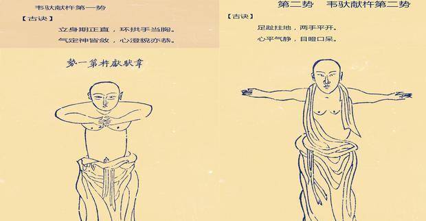 最常见的易筋经是古传的达摩十二式易筋经:和众多武术门派一样,在少林