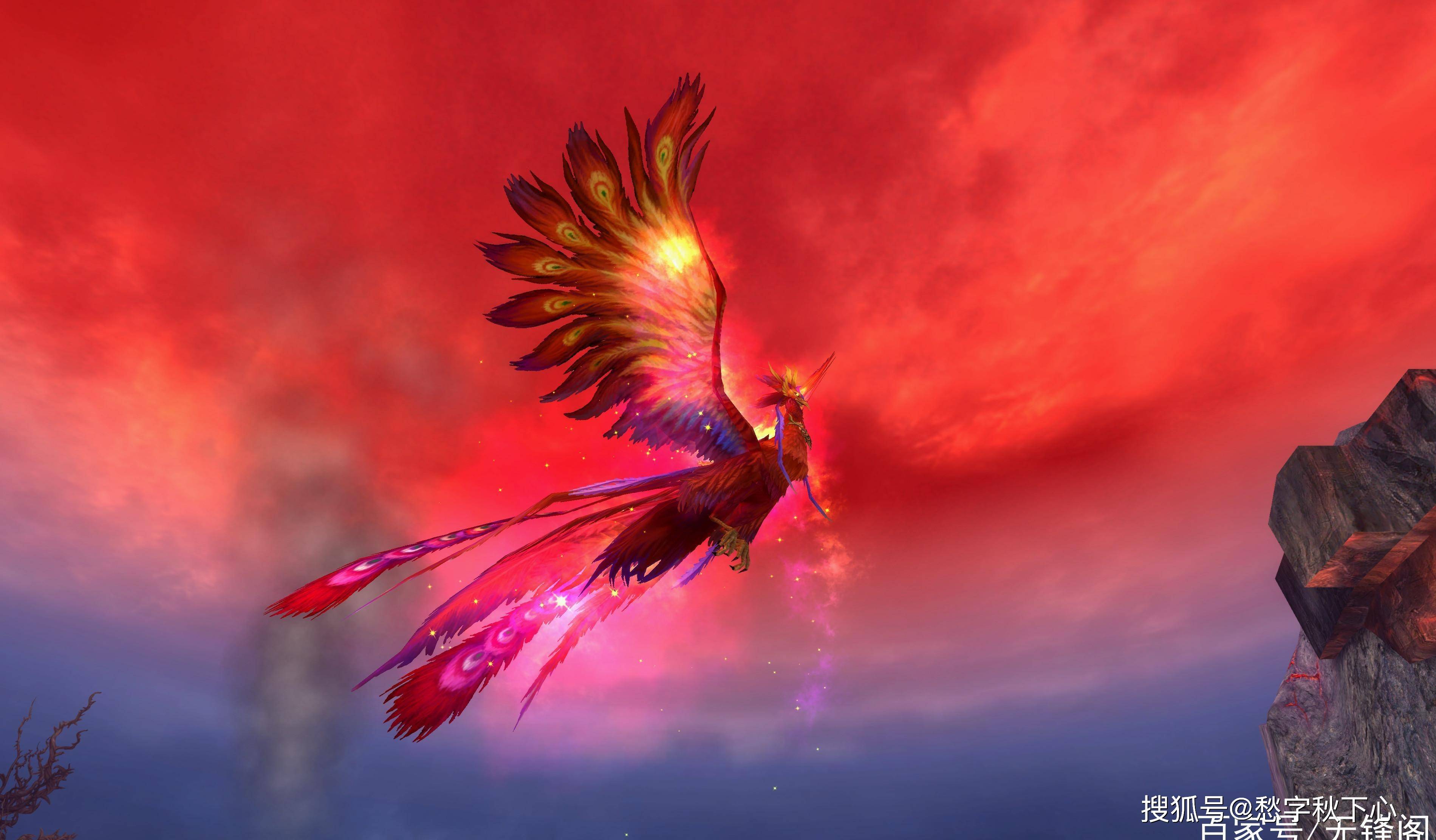 《山海经》中带来好运的异兽,饮食自然,自歌自舞,见则天下安宁_凤凰