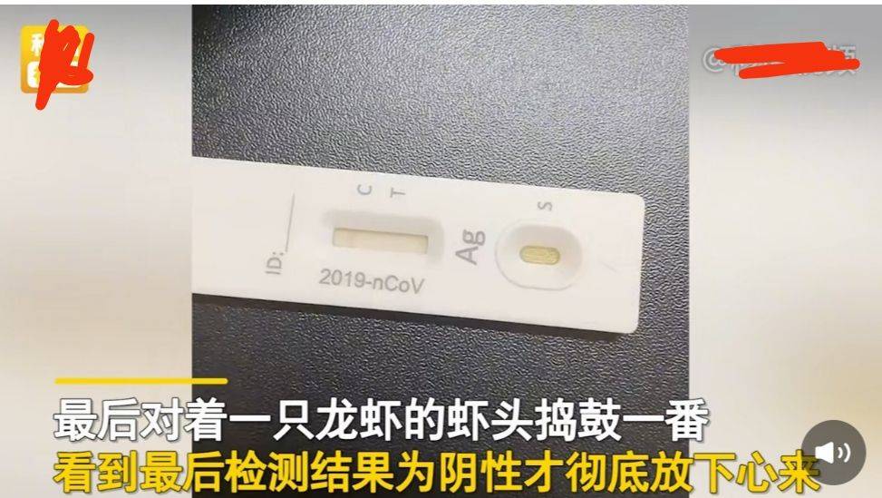 原创上海一女子给小龙虾做抗原检测，捣鼓一番后，虚惊一场
