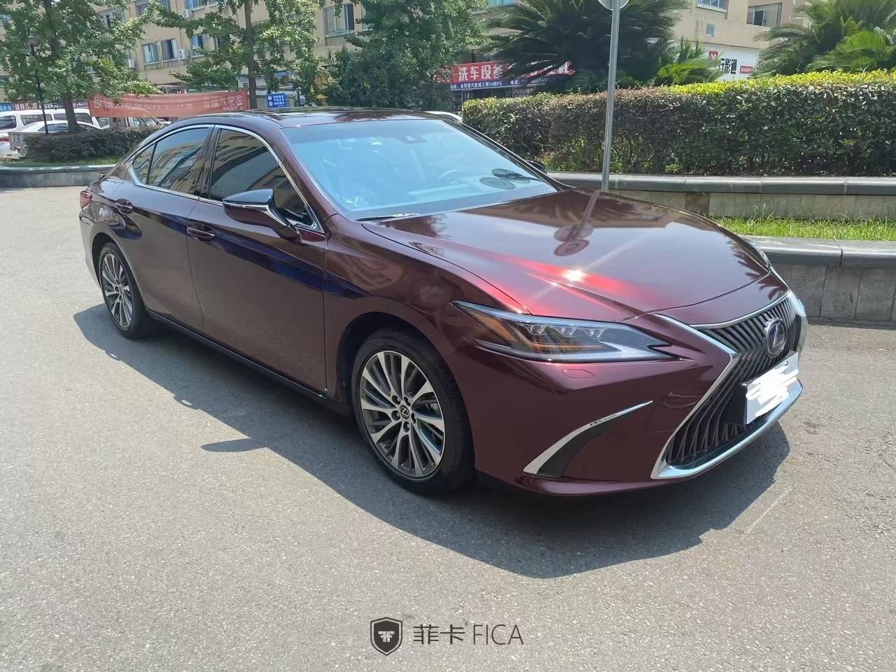 雷克萨斯菲卡改色膜超亮金属黑玫瑰