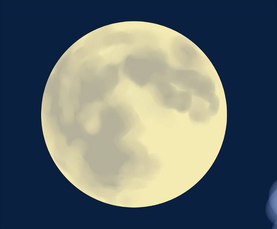 月亮怎么画好看？教你简单月亮背景的画法教程！_颜色_黄色_图案