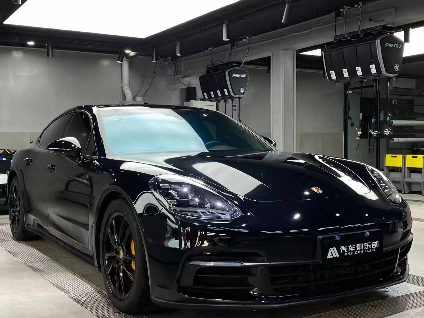 保时捷帕拉梅拉skto改色膜67pet修复钢琴黑