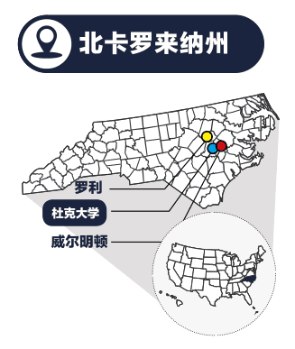附近大学:杜克大学,北卡罗来纳州立大学.