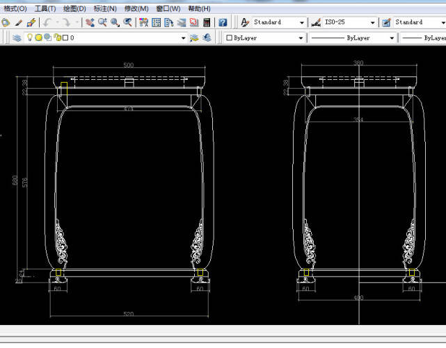 圈椅零部件cad图纸圈椅料单
