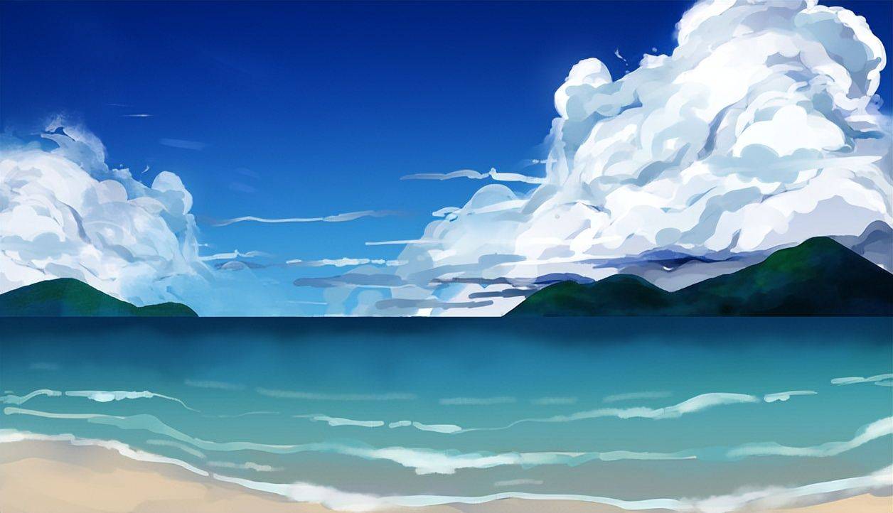 夏日风景怎么画？教你描绘夏天海滩的绘制过程！_手机搜狐网