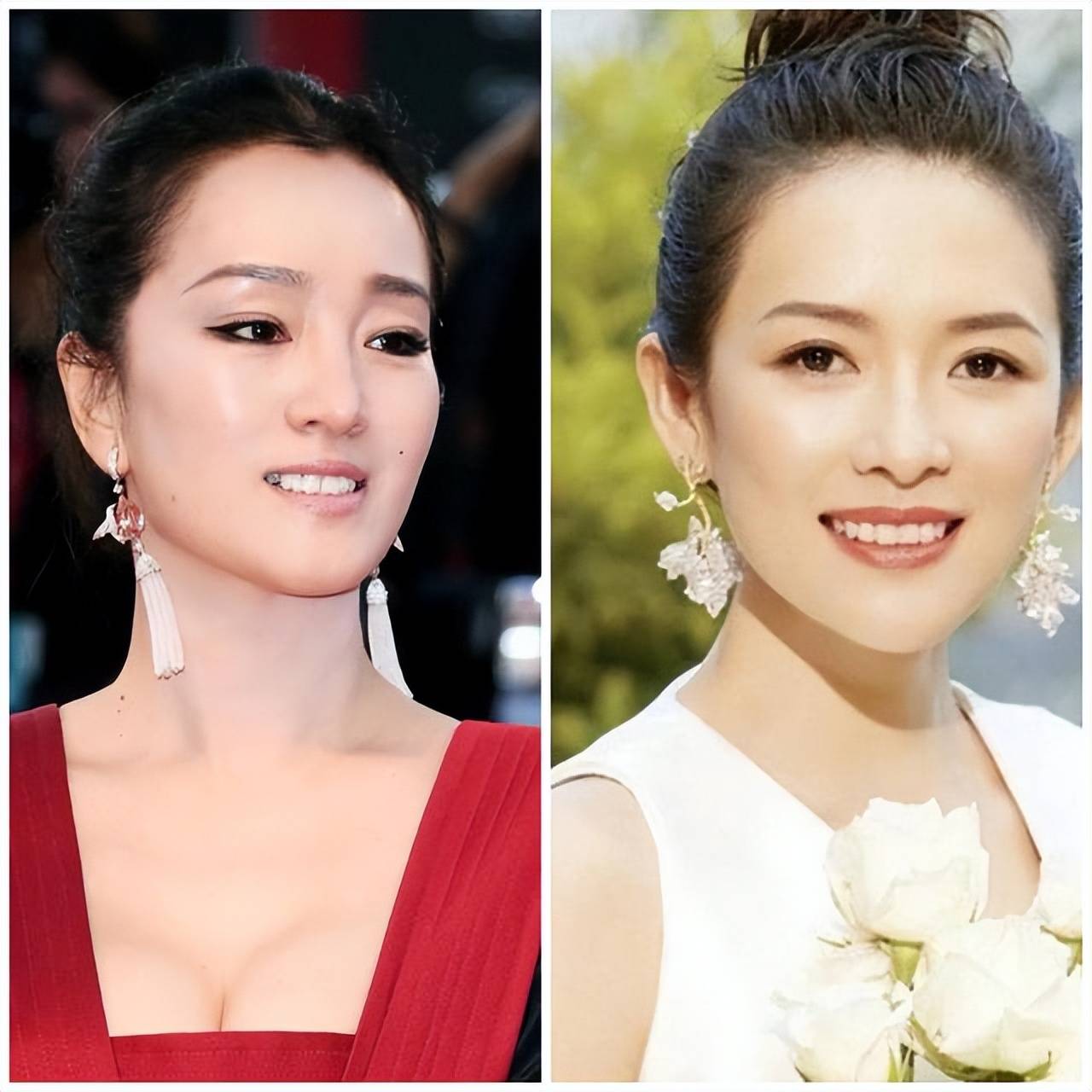 原创张艺谋眼中的六角脸美女巩俐端庄章子怡艳丽