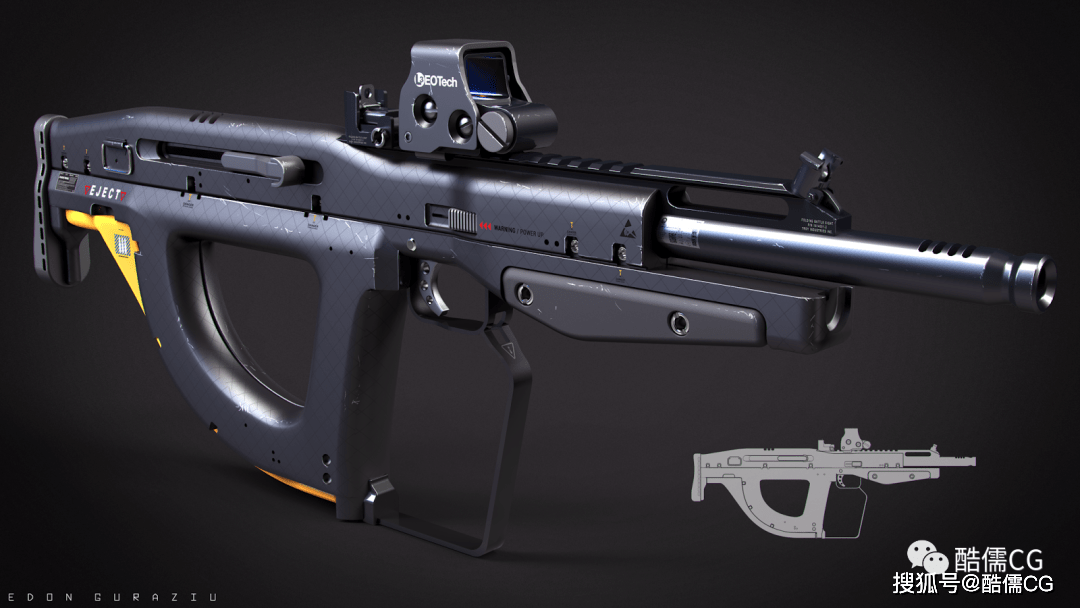 建模参考丨3d枪炮激光次世代热武器素材分享第4期