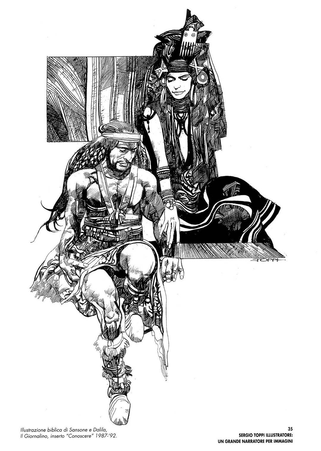 且具有装饰味的黑白插画,刻画人物内心入木三分_toppi_作品_sergio