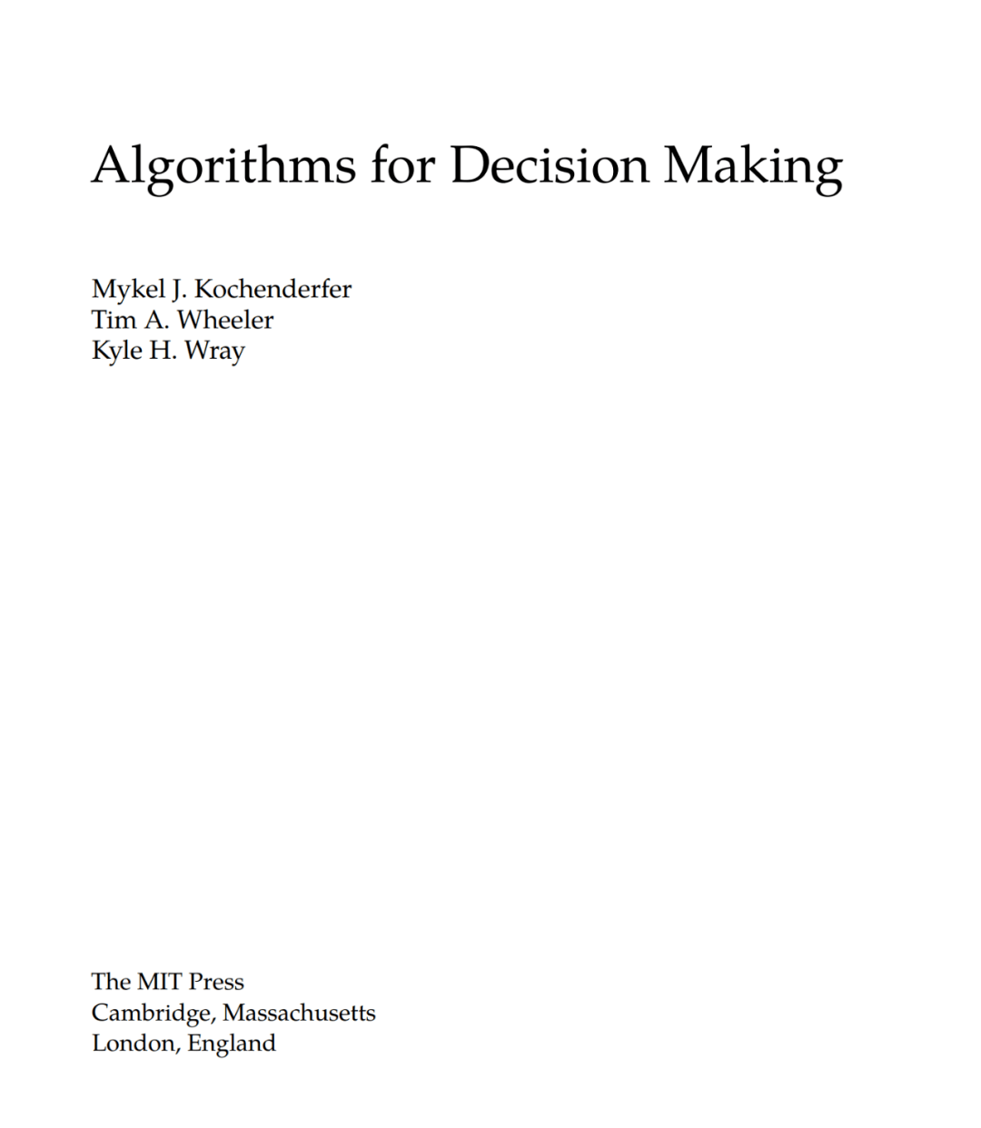 斯坦福《决策算法》教科书更新2022版，700页PDF开放下载_手机搜狐网