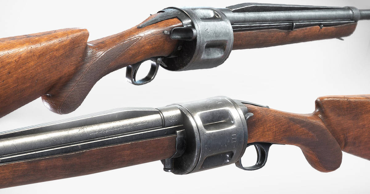 这把枪叫贝尔克猎枪,由德国杜瑟尔多夫狩猎武器公司制造,专利提交于