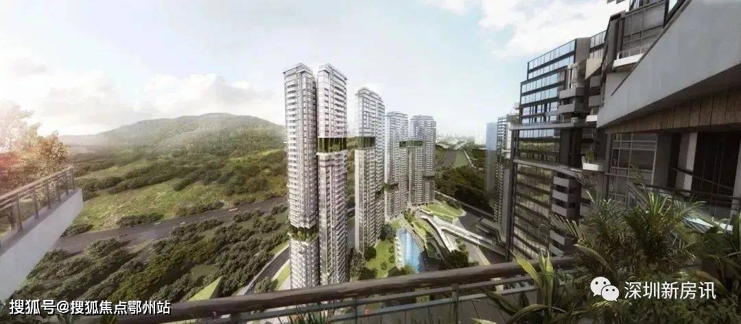 "海德园"的效果图,跟新加坡的楼盘很像,这是因为正