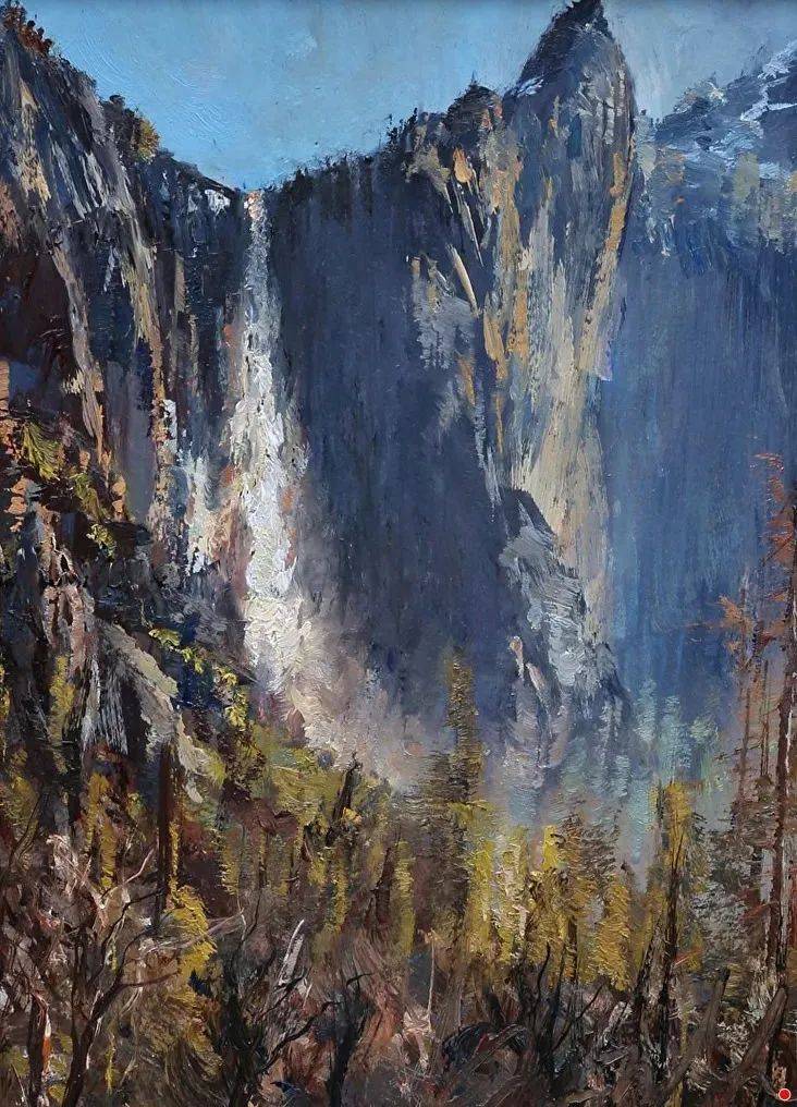 画家詹姆斯宏伟壮观的风景油画太美了