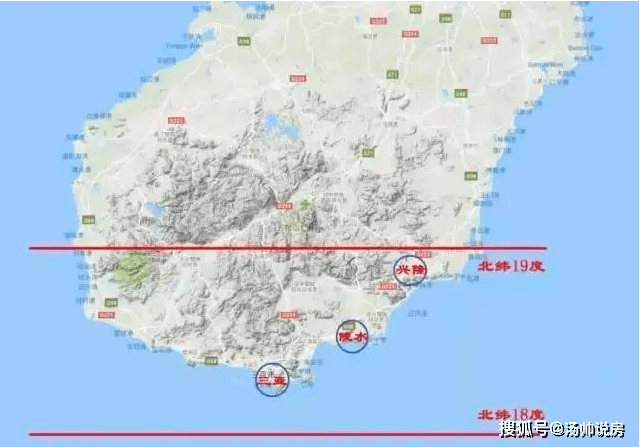 一條線的海南島地圖,這就是所謂主播們口中所說的神奇的