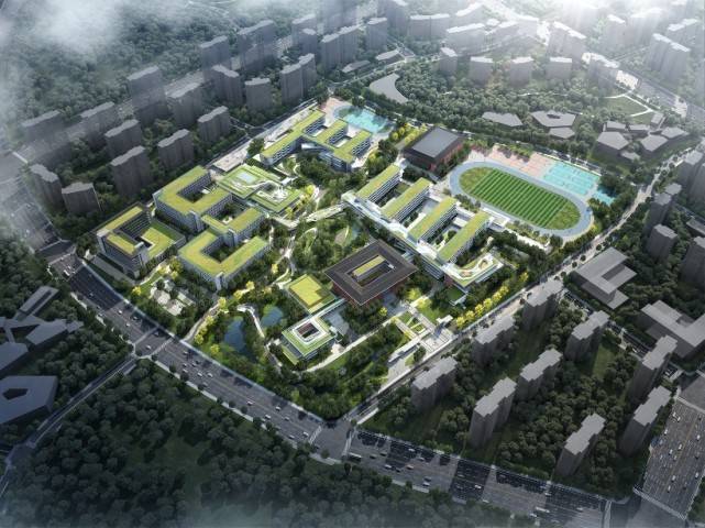 (成都七中东部新区学校效果图)一座引领高品质生活,凸显公园城市特色