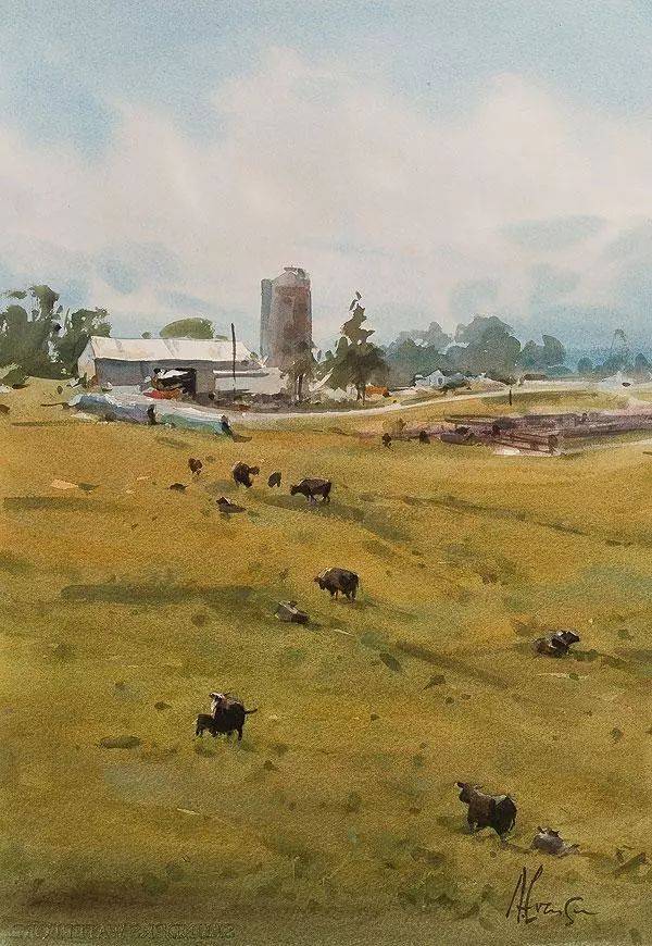 andy evansen(安迪)是美国水彩画家,现为美国写生画会会长.