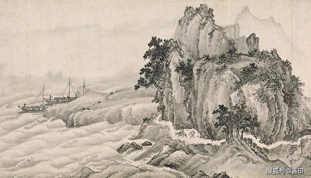 宋· 赵黻《长江万里图》_张宁_钱惟善_江山