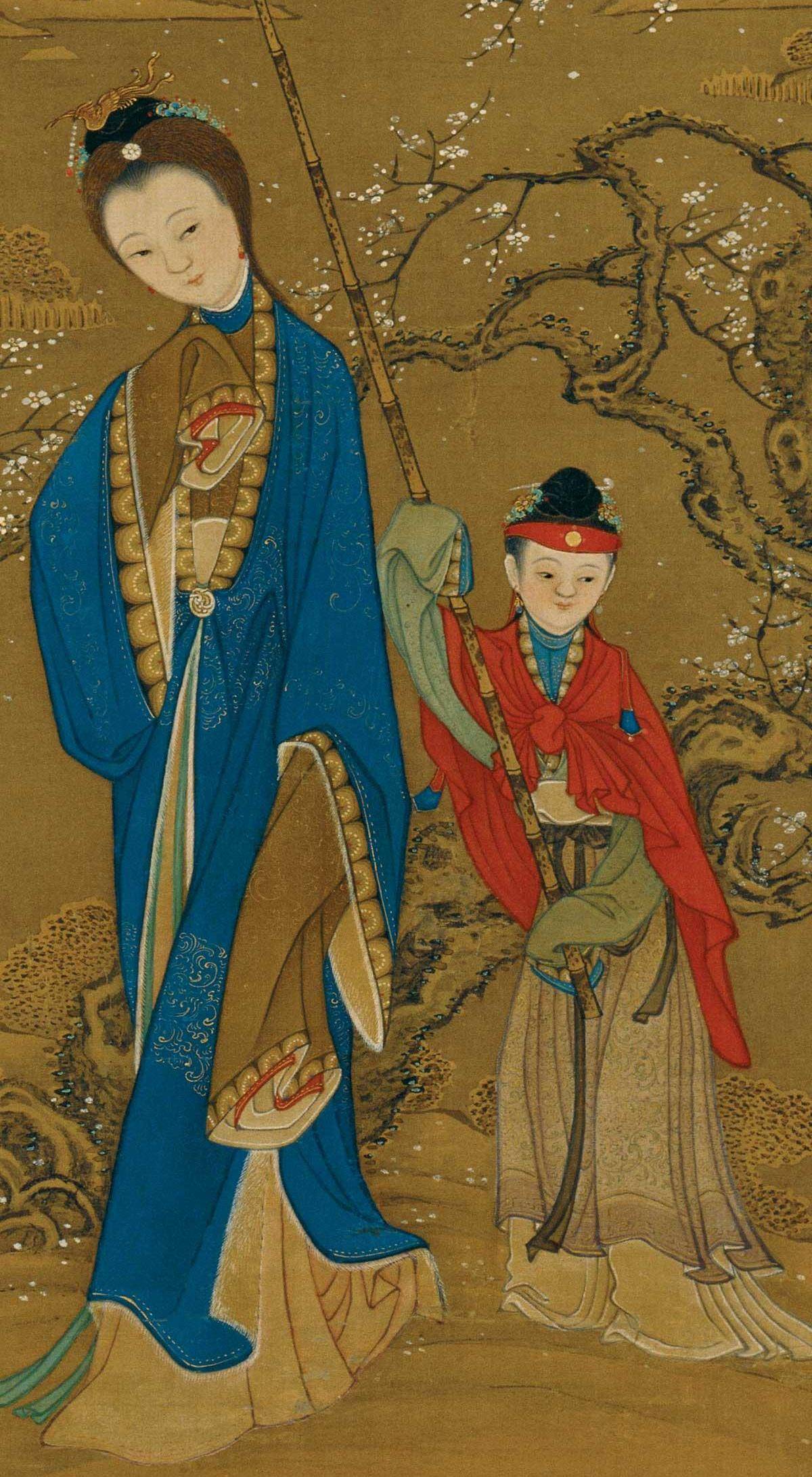 原创清宫美人画穿着汉装出镜打扮得清雅妍丽这种别致美赏心悦目