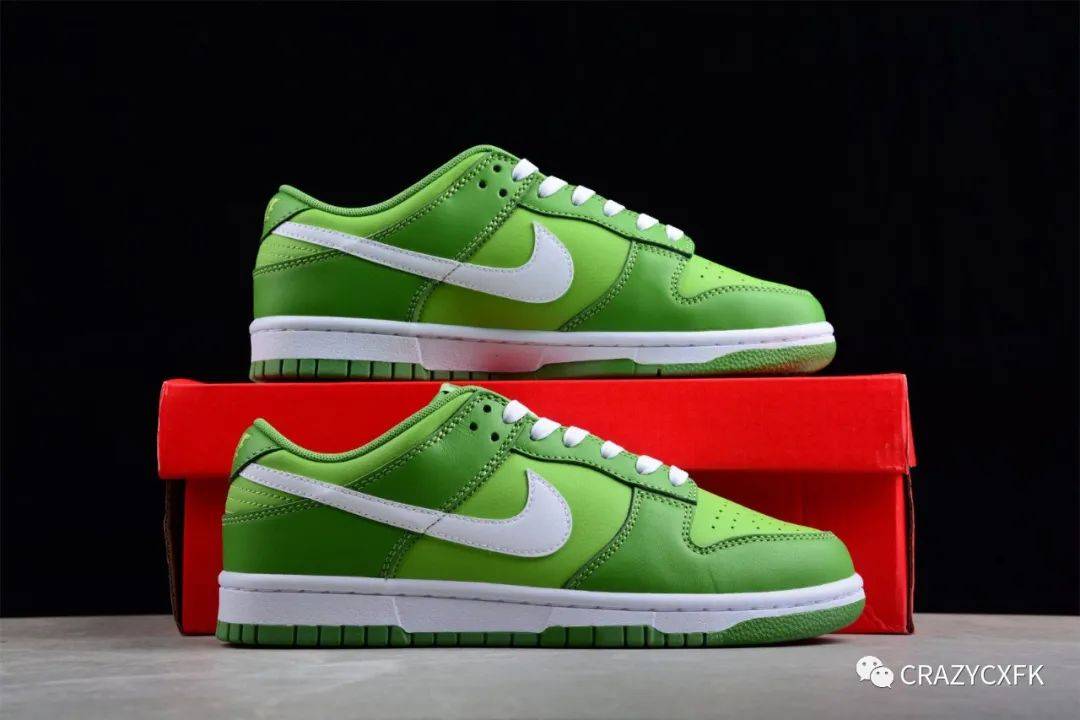 nike sb dunk low green white kermit 柠檬绿白低帮运动鞋