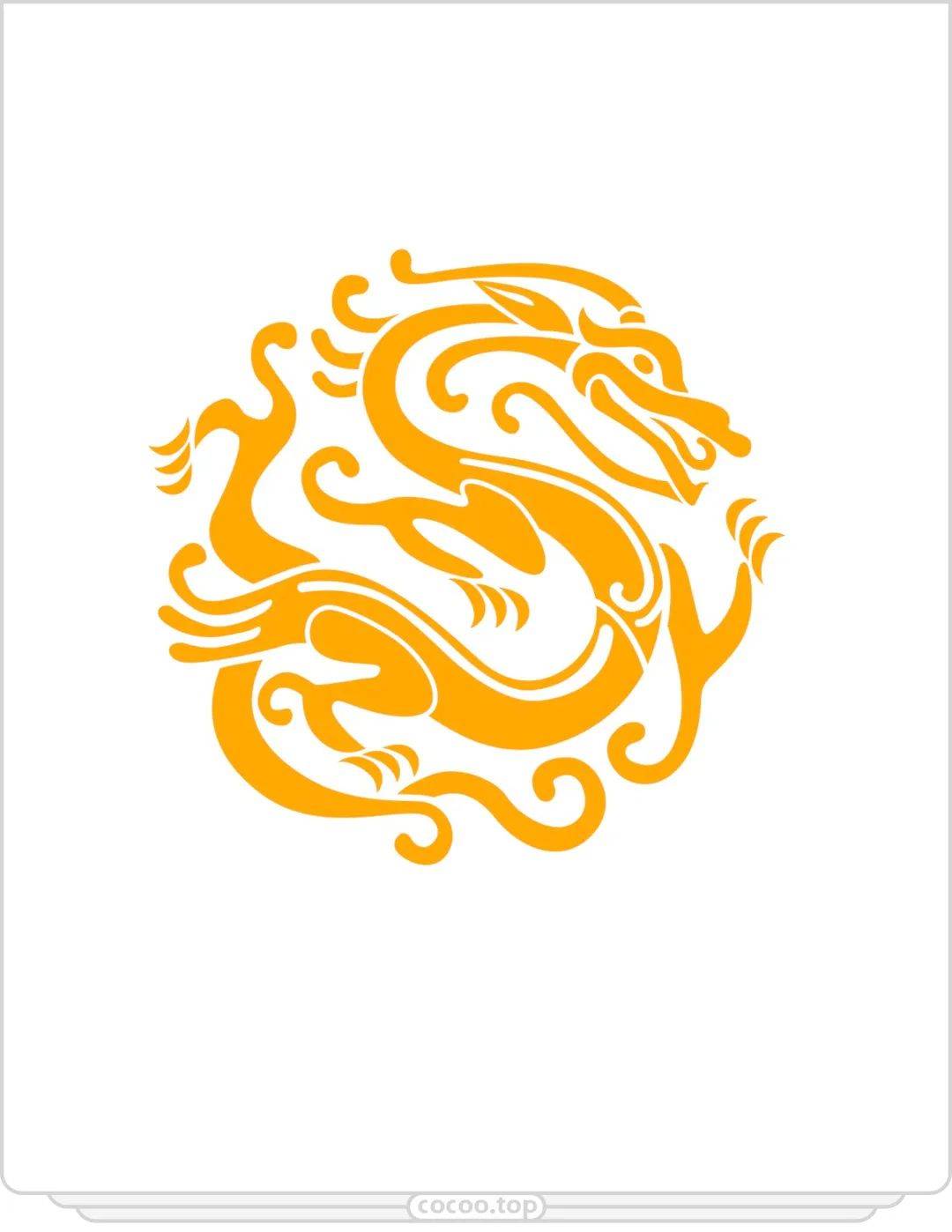 祥瑞权威的标志设计形式龙纹