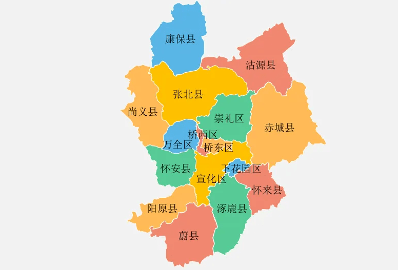 张家口十三县地图全图图片