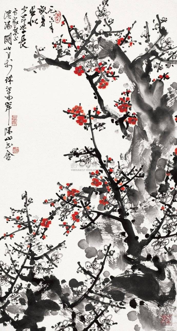 中国画梅花图铁骨傲冰雪幽香透国魂