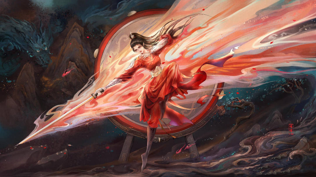 原创仙气飘飘的古风人物插画犹如想象中的梦幻之境一般