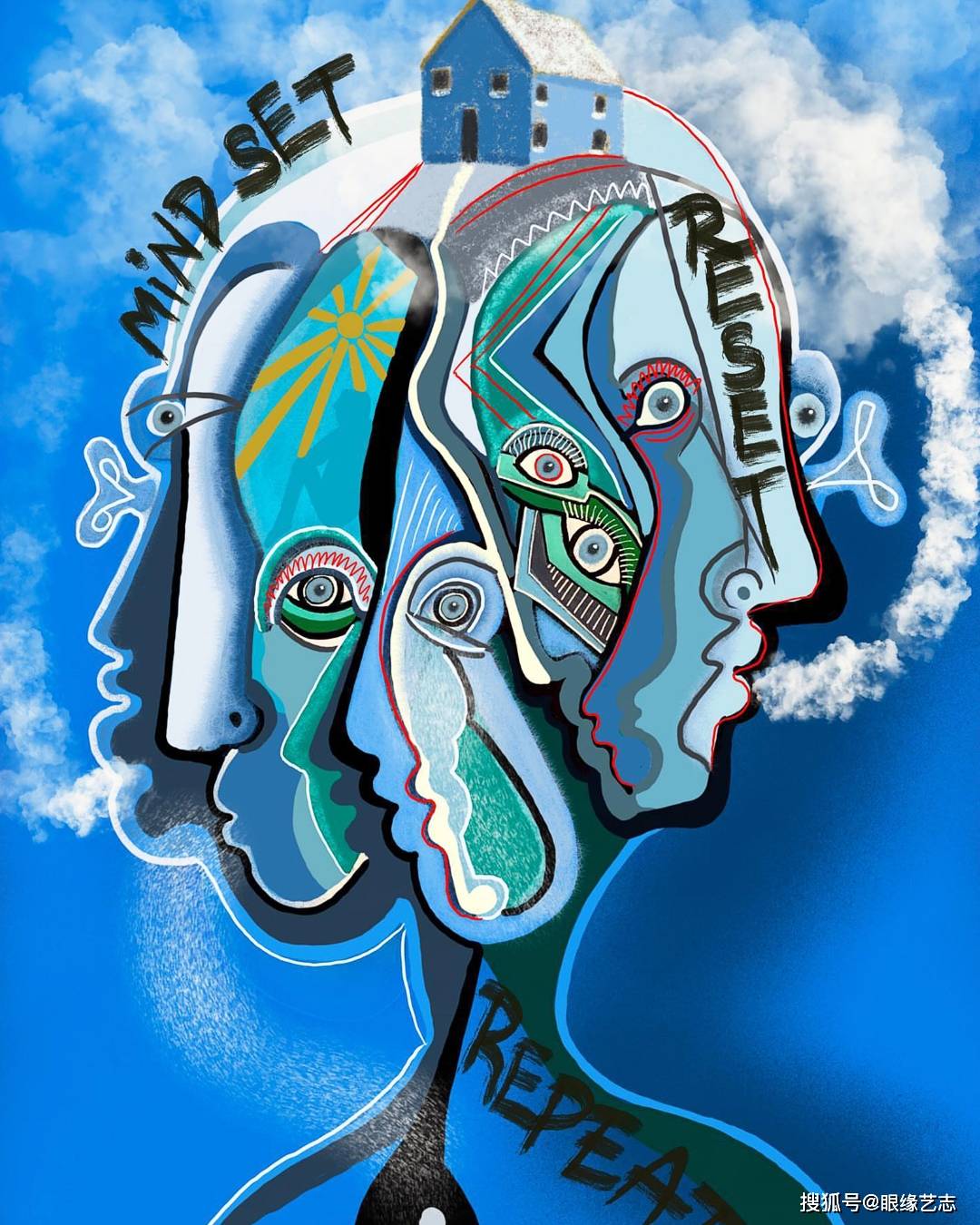 the envy gestation将立体主义,表现主义和波普艺术相结合,迪伦·吉尔