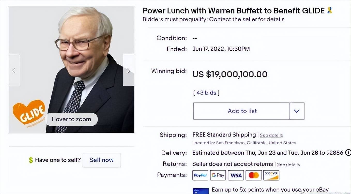 吃顿饭花1亿多人民币最后一届巴菲特午餐拍卖以1900万美元成交_搜狐网