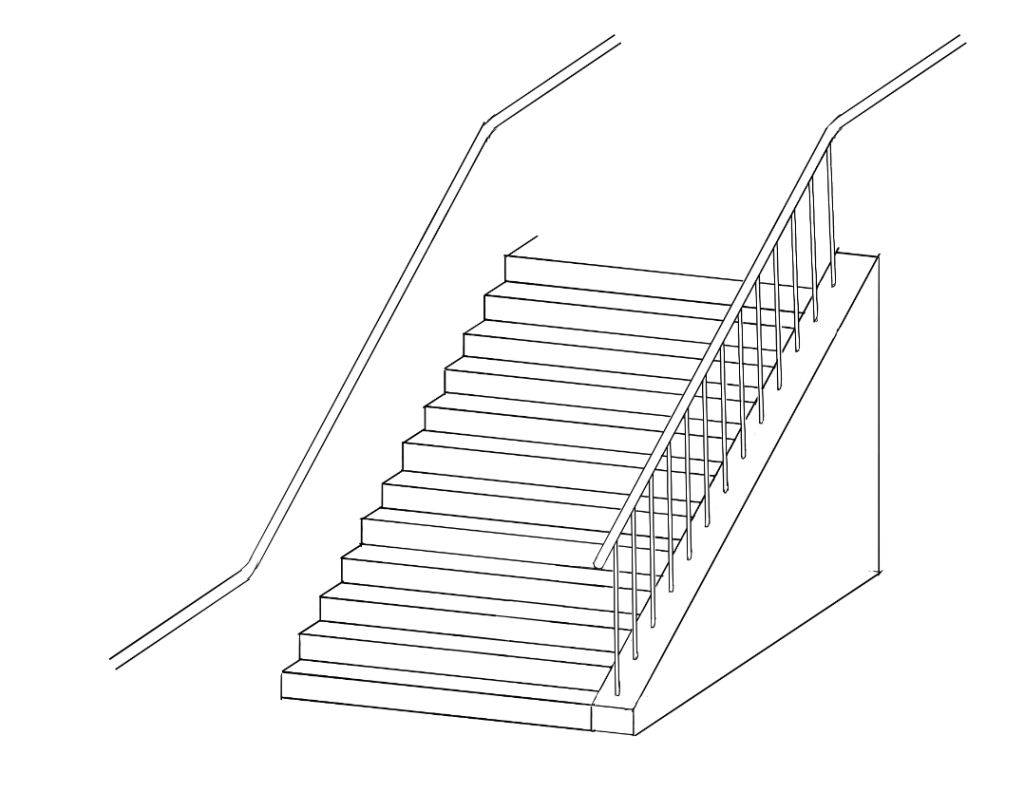 正面楼梯怎么画教你漫画扶手楼梯的画法教程