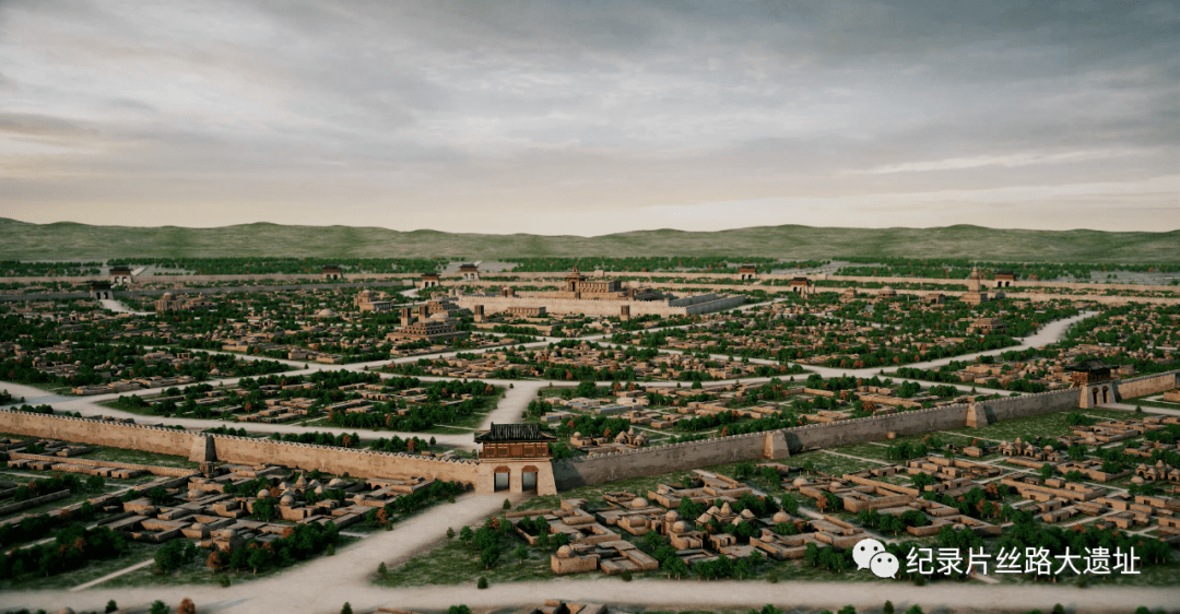 高昌故城三维复原图-3高昌故城三维复原图-2高昌故城三维复原图-1公元