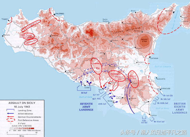 原創1943年盟軍登陸戰西西里戰役德國15裝甲師在傑拉城之戰