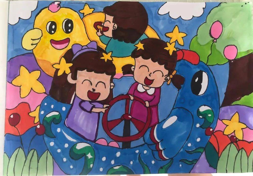 远洋服务童心绘画定格美好