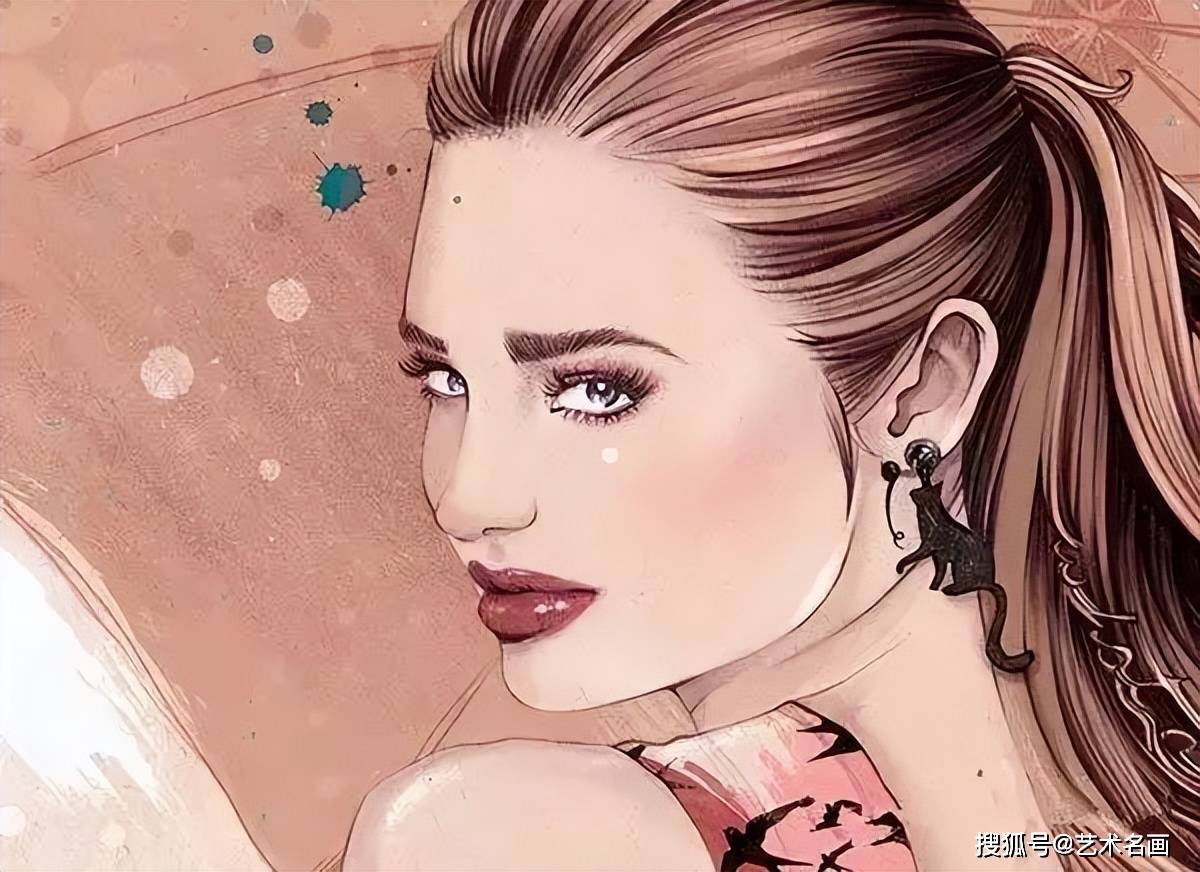 西班牙插画女画家作品中的性感美女