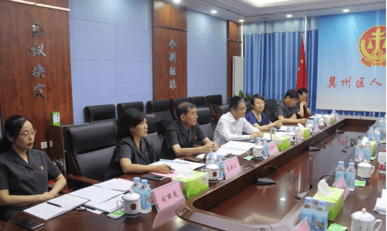 河北省法院副院长胡华军到衡水市冀州区法院调研指导审判执行工作_门