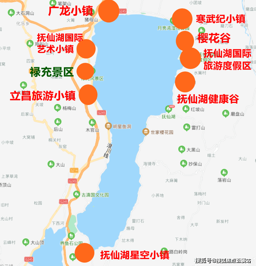 撫仙湖廣龍小鎮等多個項目,預計2022年還會有撫仙湖國際健康旅遊谷