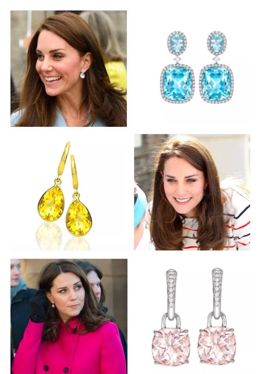 凯特王妃的蓝宝石耳环图片