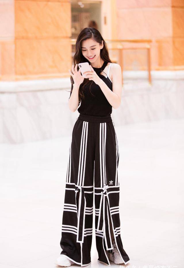 杨颖气质真好,一身彩色布条围在身上,也能穿出高级感_衣服_时尚_白色