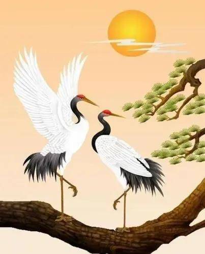 古人传言它生而几千年不坏,于是松鹤延年不知几何时成了固定搭配,寓意