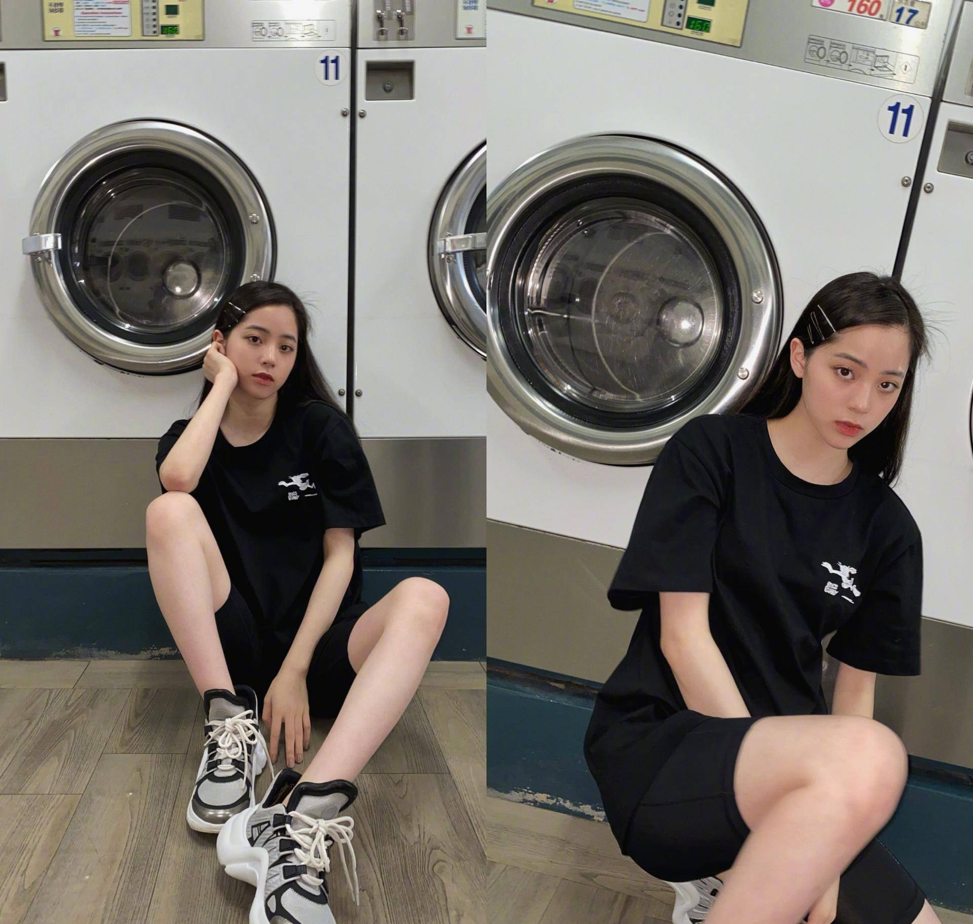 小仙女欧阳娜娜的穿搭,甜美青春有活力,每一套都是女神范_黑色_选择了