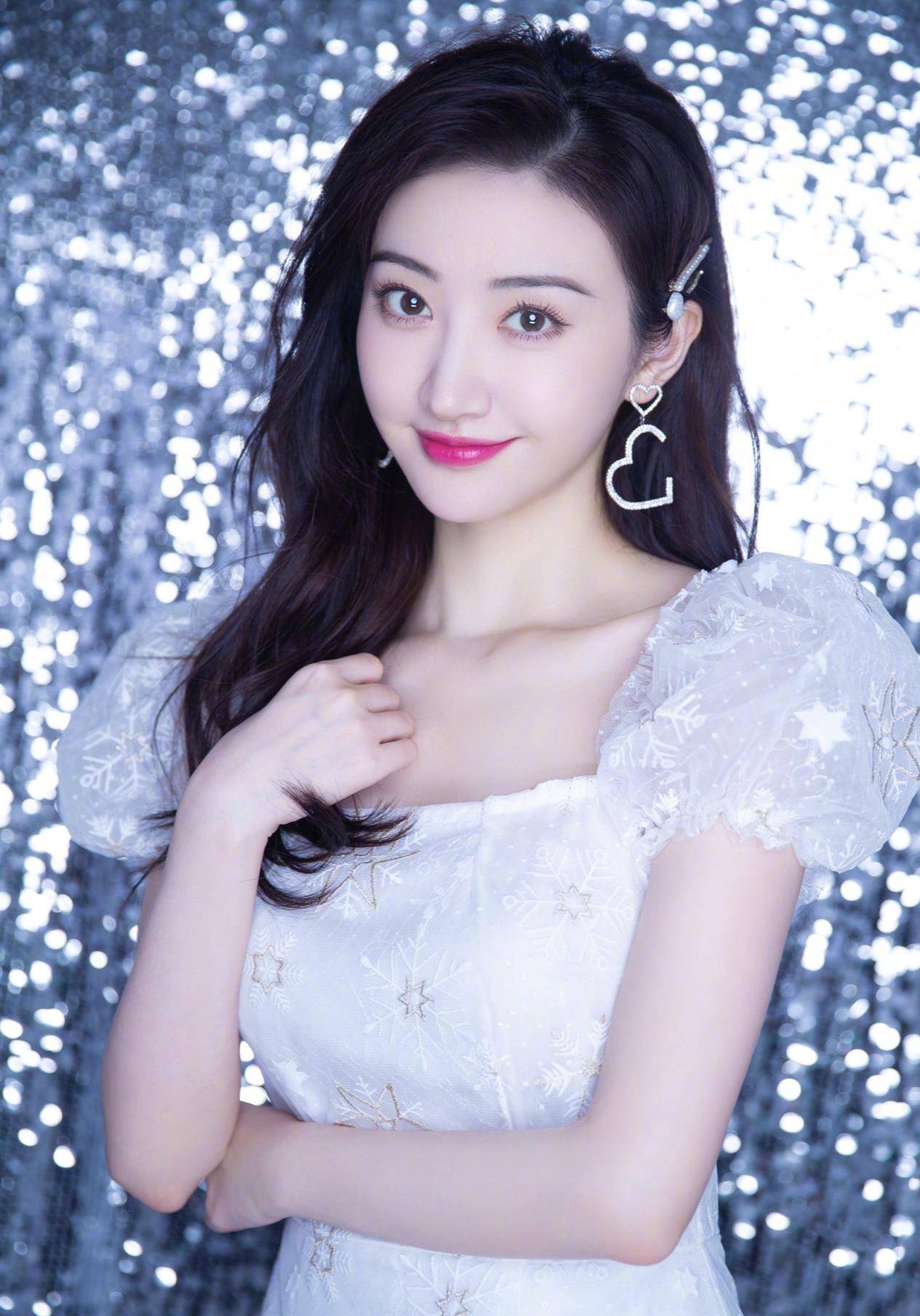 景甜才是人间甜橙暗纹裙穿出少女感30岁的状态令人羡慕