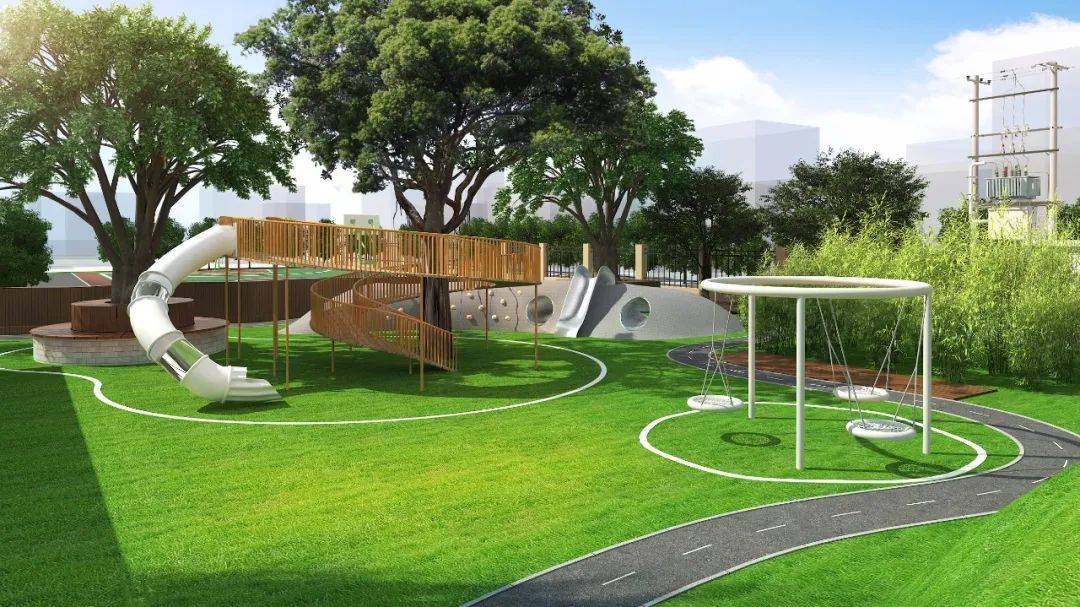 调研组对这五个社区建立社区儿童公园的初步设计效果图进行了交流探讨