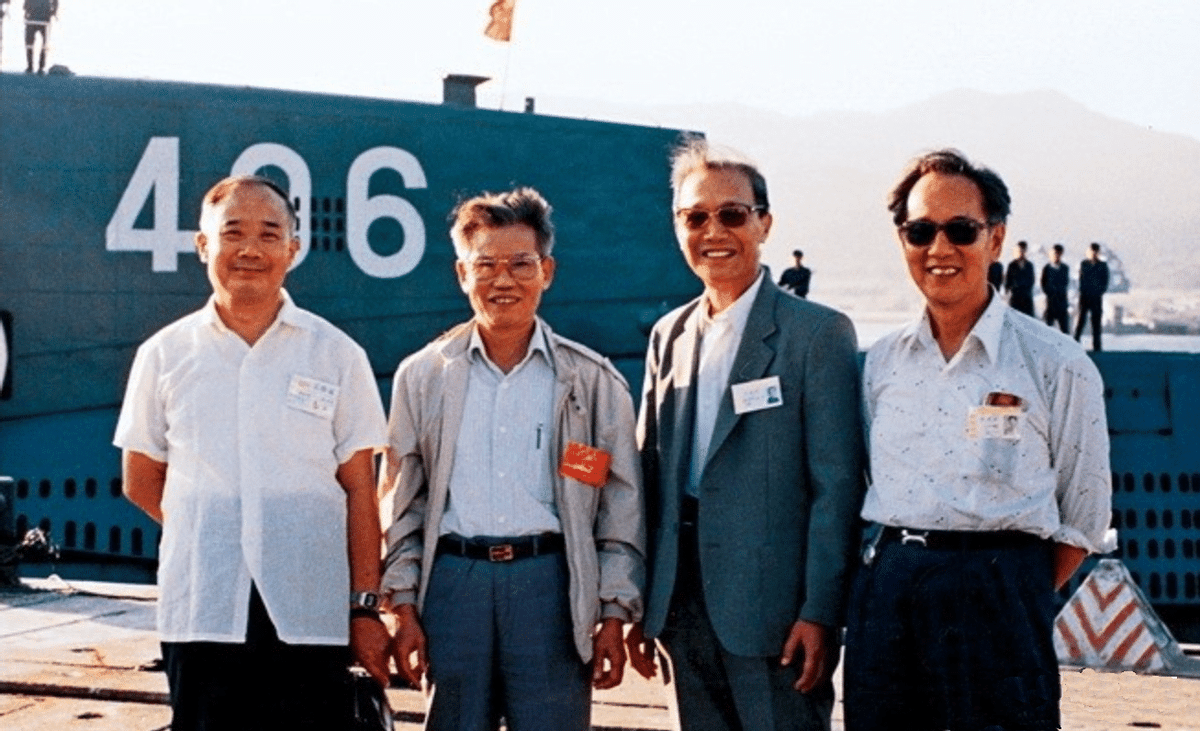 图为第一代核潜艇工程四位总师合影(左起赵仁恺,彭士禄,黄纬禄,黄旭华