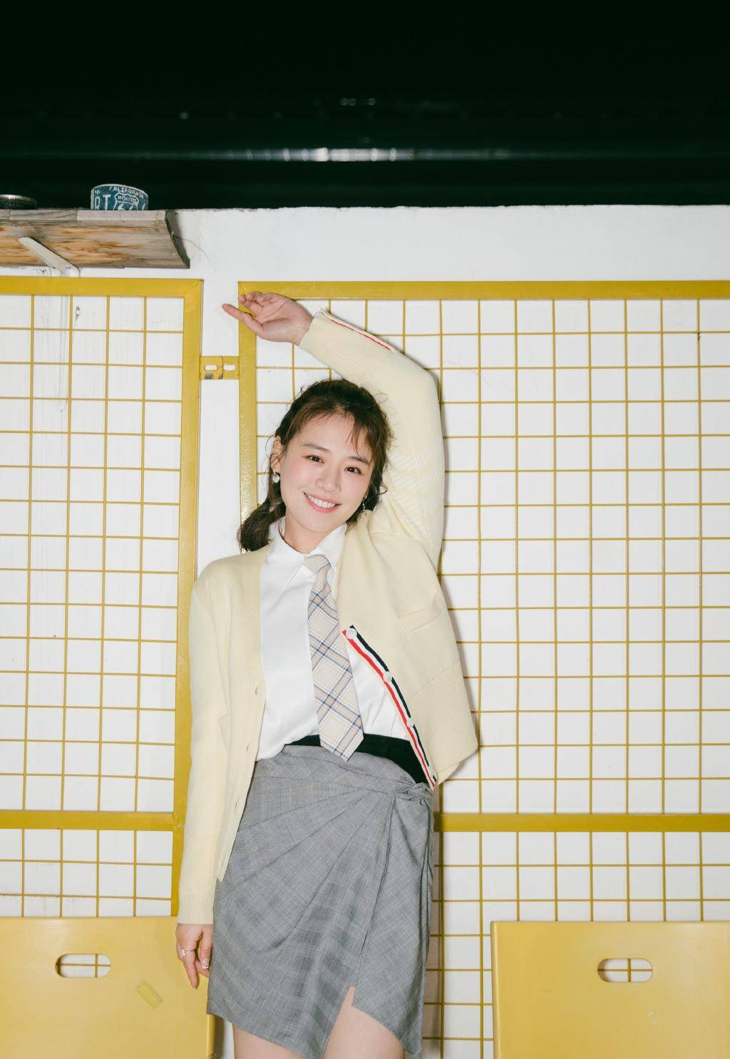 原创真佩服马思纯漂亮失败照样敢穿超短裤配绿色上衣意外好清新