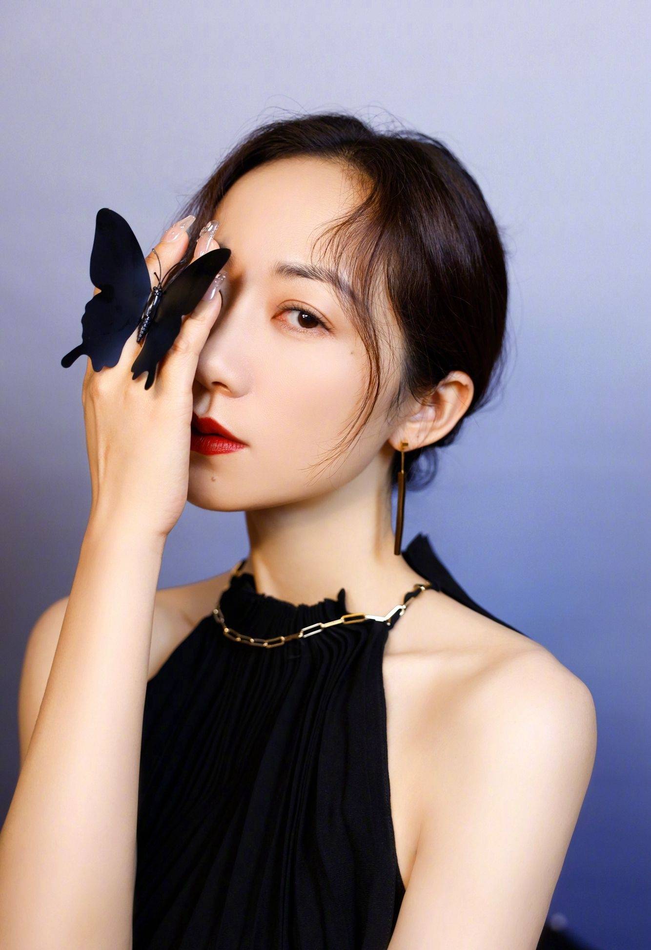 韩雪黑色连衣裙性感写真