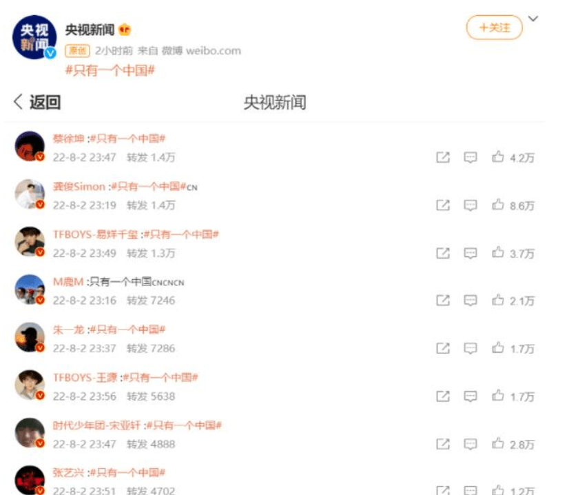 陈妍希等6个台星发文支持一个中国，为他们的正能量点赞-舞儿网