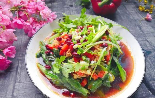 我家只要我这样做油麦菜 绝不剩一片菜叶 爽口还减肥 油泼即成 女人 花生 清水
