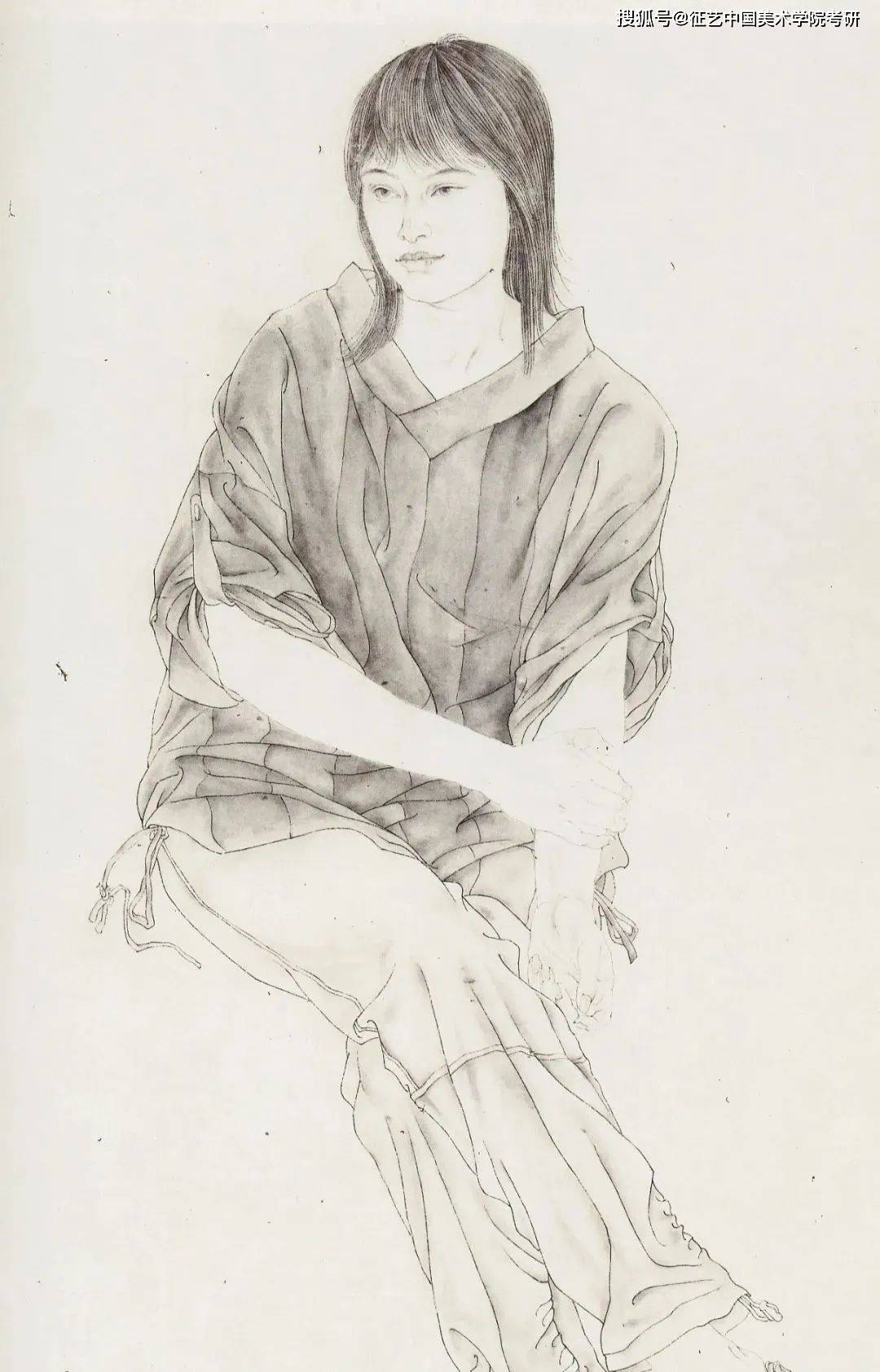 国美造型小课堂线性速写作品赏析