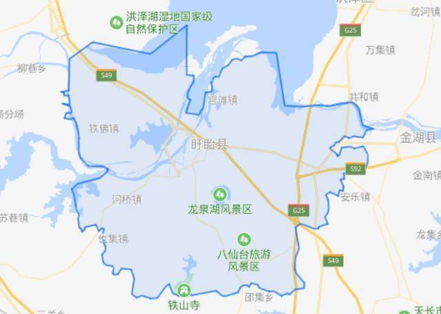 盱眙县地理位置图片