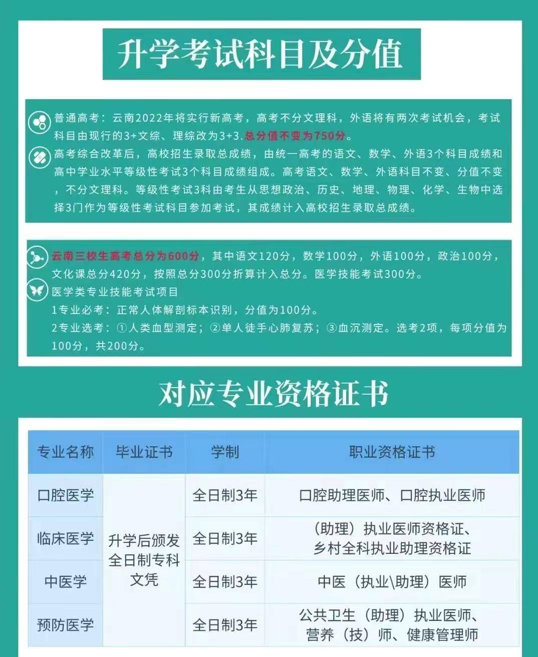 类学生量身定做，升学率可达99%，顺利拿到医学类全日制专科或本科学历。